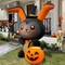 GOOSH 5FT Inflatable Halloween Bunny with Pumpkin – Light-Up Yard Decoration